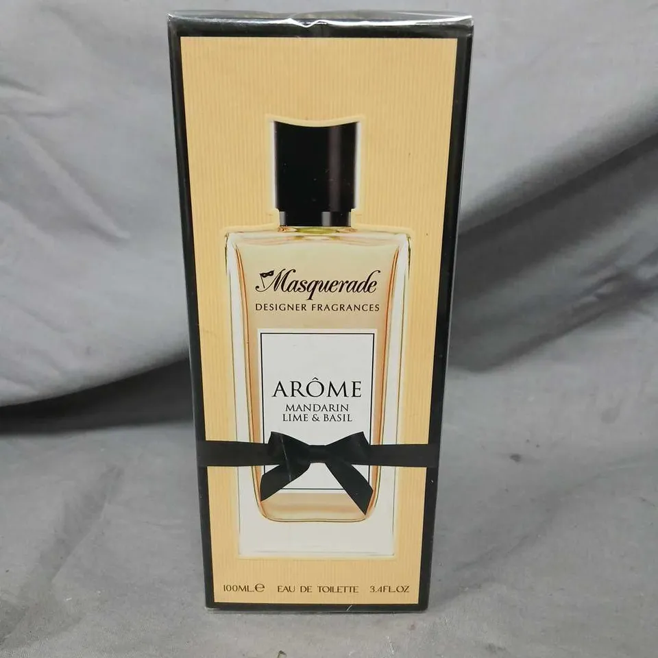 BOXED AND SEALED MASQUERADE AROME MANDARIN, LIME AND BASIL EAU DE TOILETTE 100ML