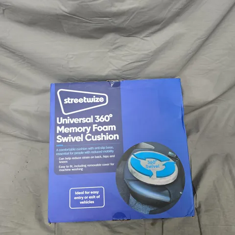 STREETWIZE UNIVERSAL 360Β° MEMORY FOAM SWIVEL CUSHION