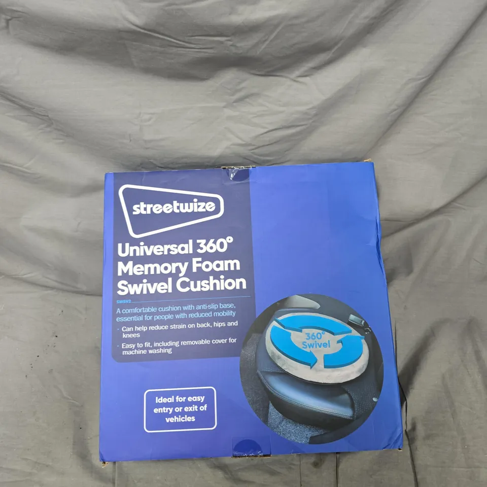 STREETWIZE UNIVERSAL 360° MEMORY FOAM SWIVEL CUSHION