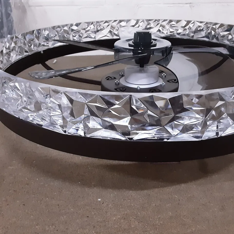 BOXED LED CEILING FAN WITH LAMP , LIGHT POWER 40 W , MOTOR POWER 30 W ( WITH REMOTE )