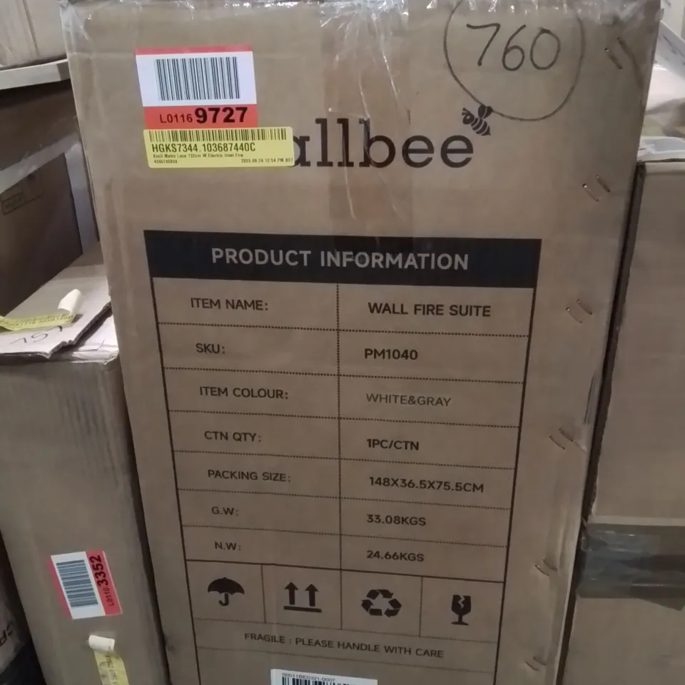 BOXED ANCIL METRO LANE 132CM W ELECTRIC FIRE