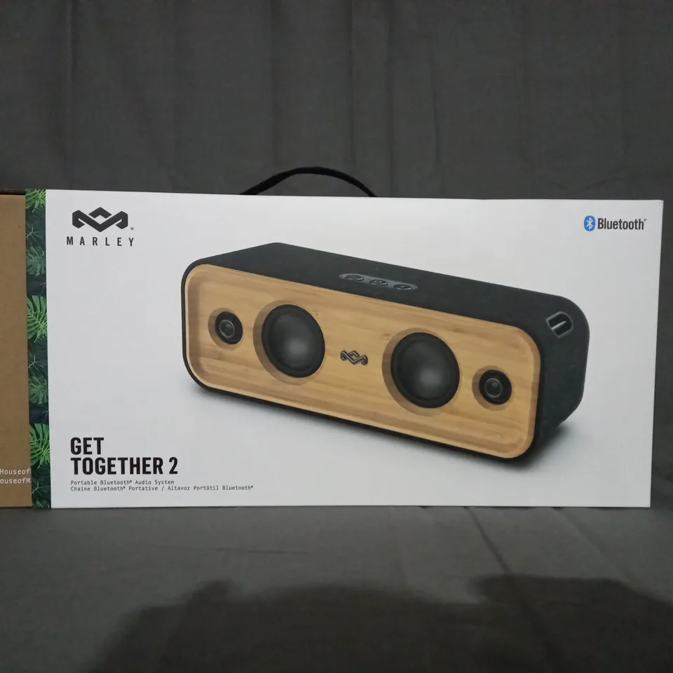 BOXED HOUSE OF MARLEY GET TOGETHER 2 PORTABLE BLUETOOTH AUDIO SYSTEM