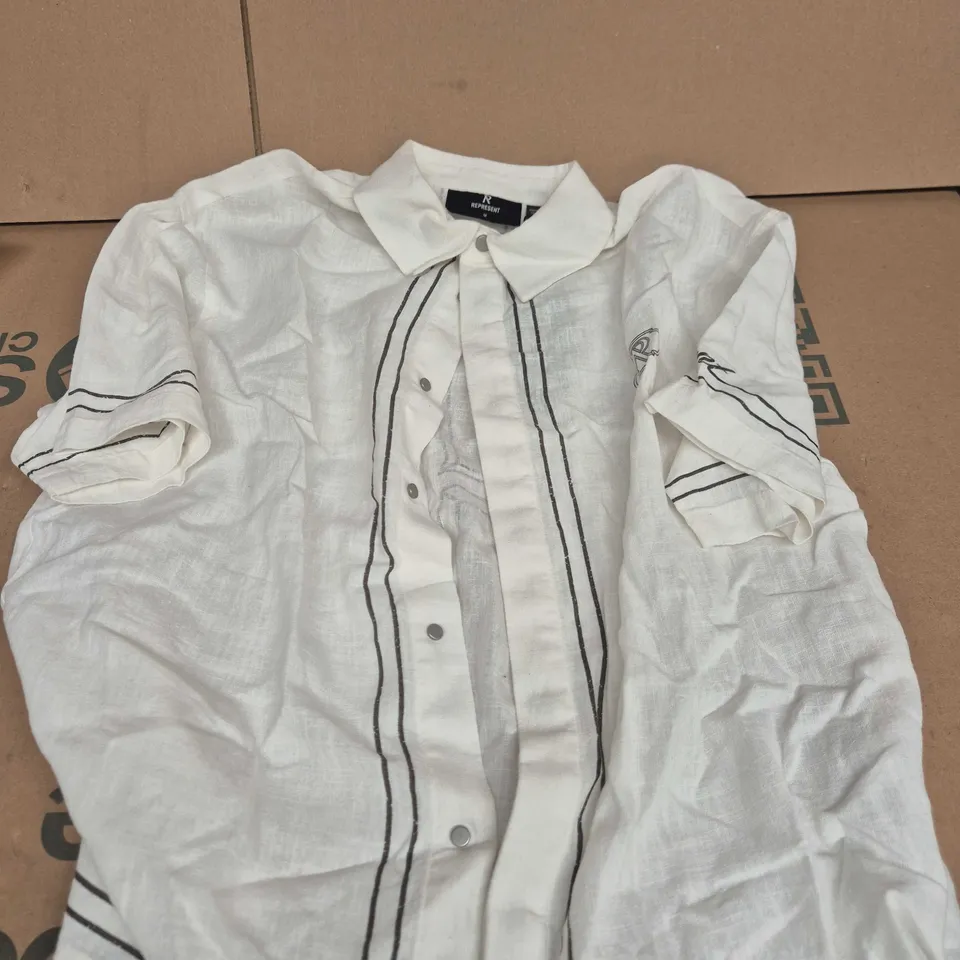 REPRESENT BORDER SHIRT WITH BLACK PIPING – SIZE M