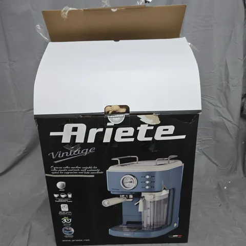 ARIETE VINTAGE ESPRESSO COFFEE MACHINE – BLUE (BOXED)