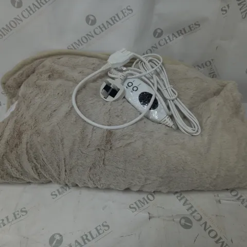 BOXED COZEE HOME HEATED BLANKET IN STONE