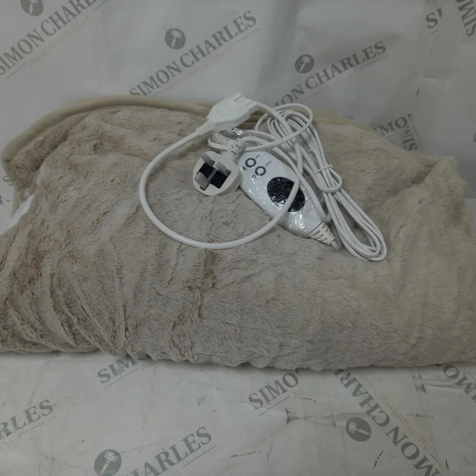 BOXED COZEE HOME HEATED BLANKET IN STONE