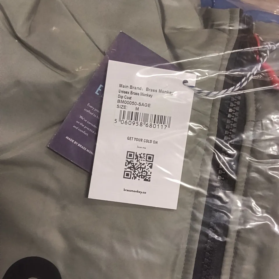 BRANS NEW BRASS MONKEY COAT - SAGE SIZE MEDIUM