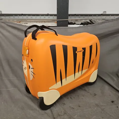 SAMSONITE CHILDS RIDE ON SUITCASE IN TIGER