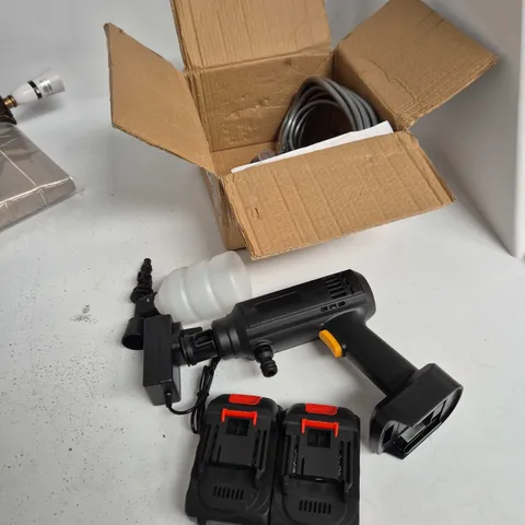 CORDLESS POWERWASHER WITH 2 X BATTERIES AND CHARGER – POWER TOOL KIT
