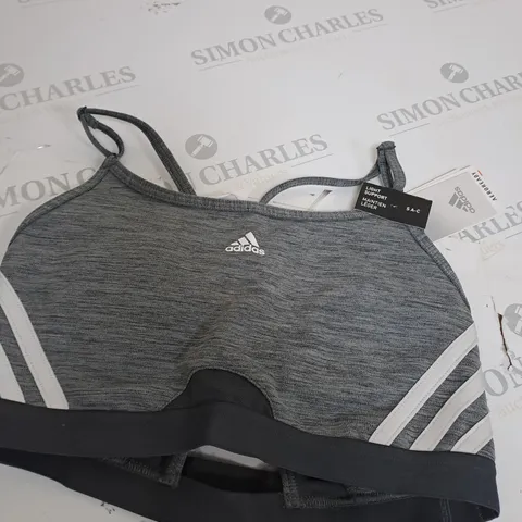 LIGHT GREY ADIDAS SPORTS BRA SIZE M
