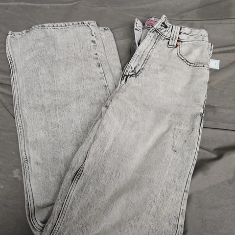 RIVER ISLAND DENIM SPECIALIST RELAXED STRAIGHT JEANS IN GREY - UK 10L