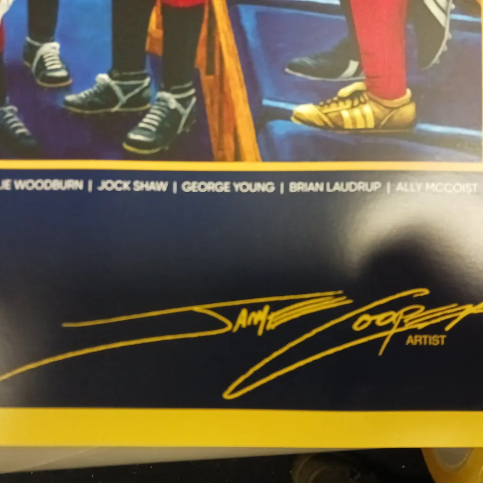 SIGNED RANGERS FOOTBALL CLUB 150TH ANNIVERSARY DREAM SCENE ART PRINT