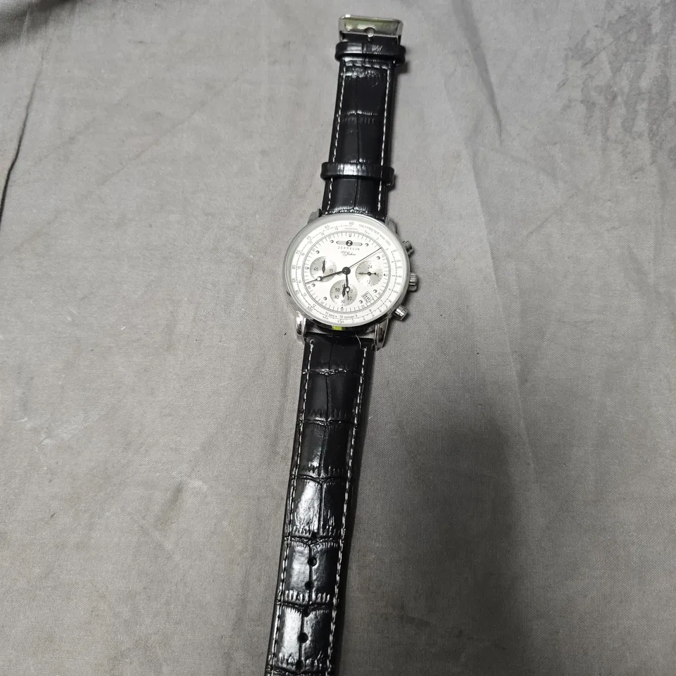 ZEPPELIN CHRONOGRAPH WATCH – BLACK TEXTURED STRAP