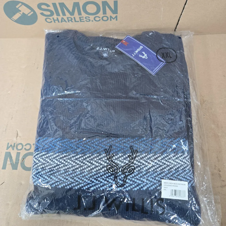 J.J. WILLS MEN'S NAVY CREW NECK KNITWEAR – HOGAN, XXL