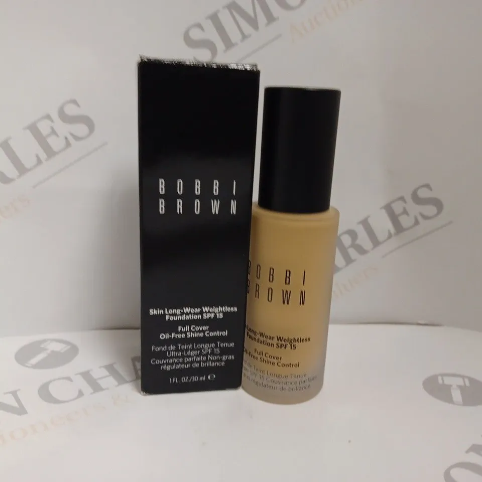 BOXED BOBBI BROWN SKIN LONG WEAR WEIGHTLESS FOUNDATION SPF15 - W-054 NATURAL TAN