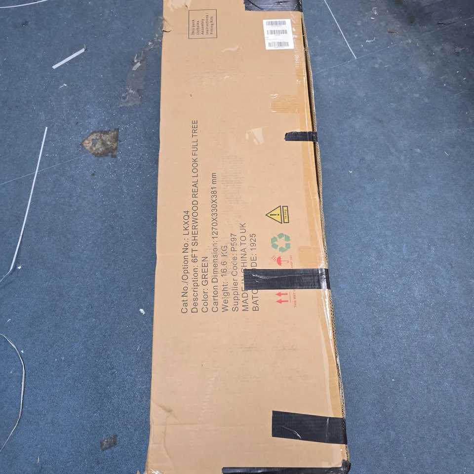 BOXED 6FT SHERWOOD REAL LOOK FULL CHRISTMAS TREE - COLLECTION ONLY 