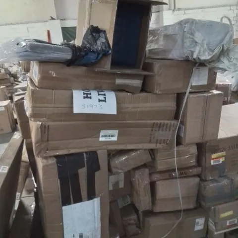 PALLET OF ASSORTED HOUSEHOLD GOODS AND PRODUCTS TO INCLUDE;GARDEN SHED,SHOE RACK,SHOWER TRAY