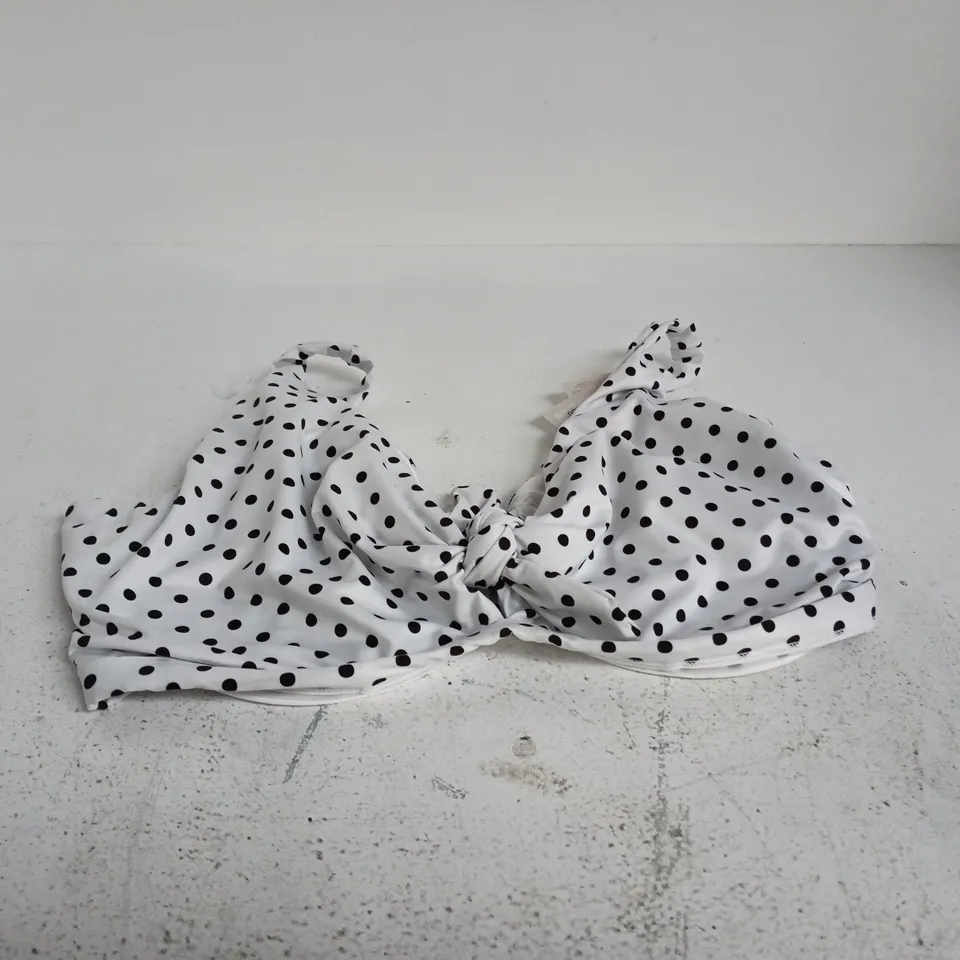 BRAVISSIMO BLACK/WHITE SPOT BIKINI TOP 36GG