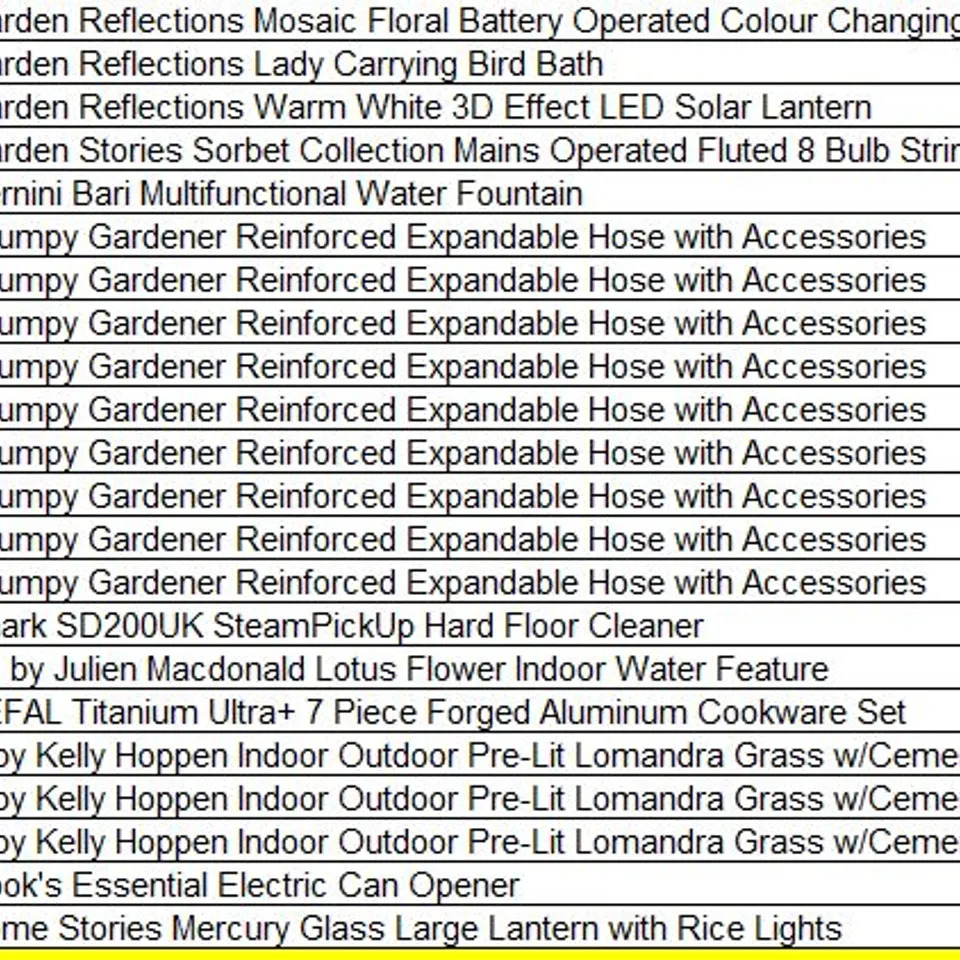 PALLET OF APPROXIMATELY 23 ASSORTED HOUSEHOLD AND GARDEN PRODUCTS TO INCLUDE; 