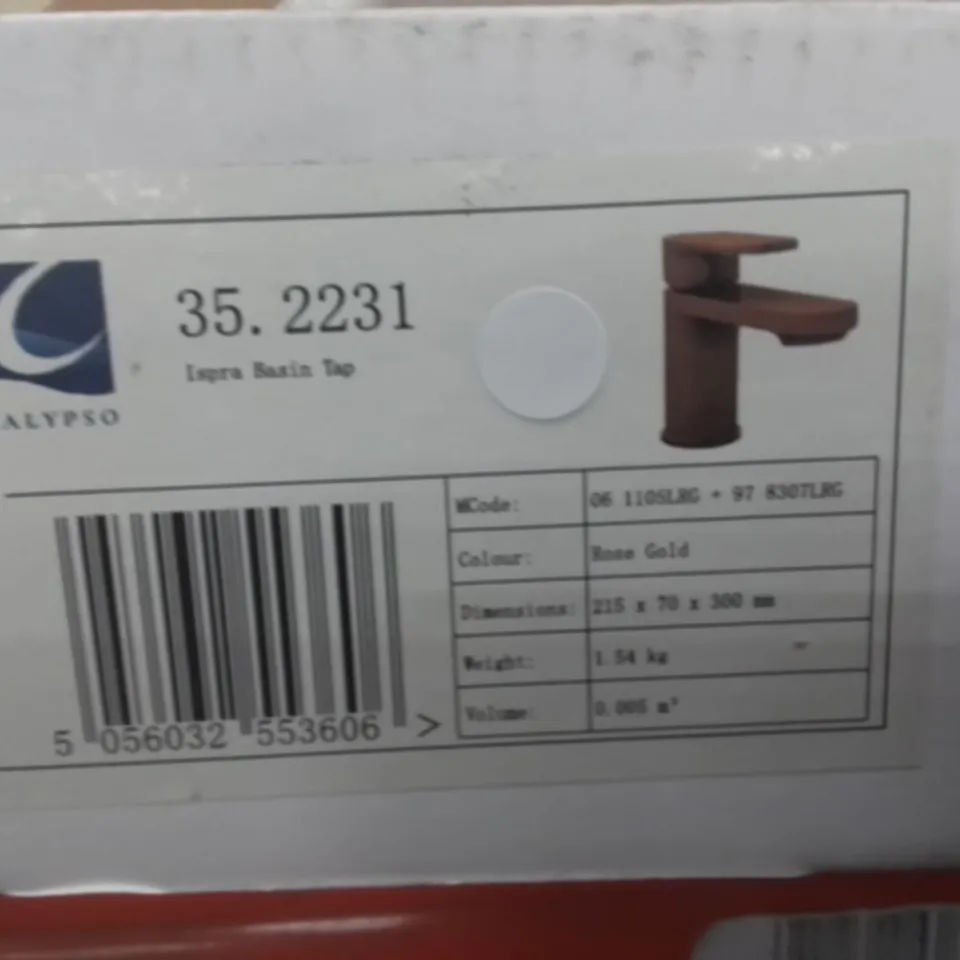 BOXED AS NEW CALYPSO ISPRA BASIN TAP IN ROSE GOLD 