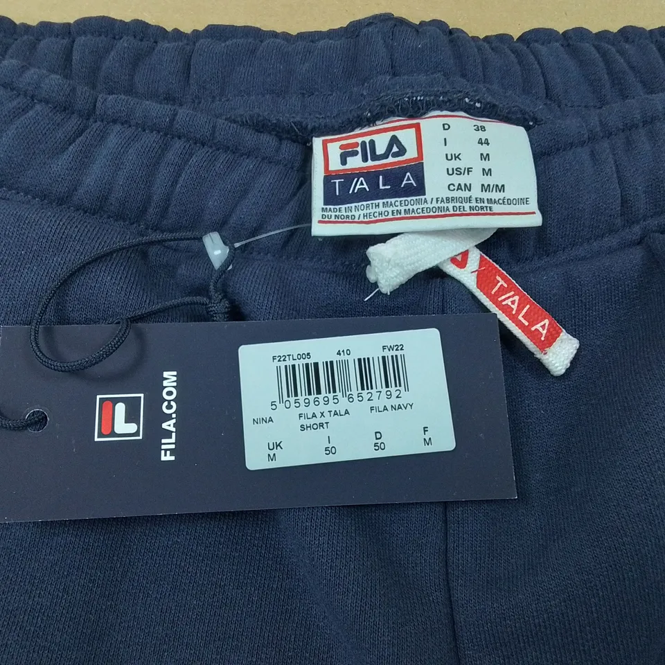 FILA TALA NAVY FLEECE SHORTS - UK M