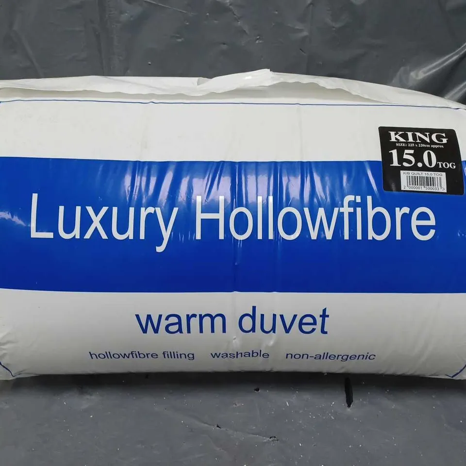 LUXURY HOLLOWFIBRE 15 TOG KING WARM DUVET