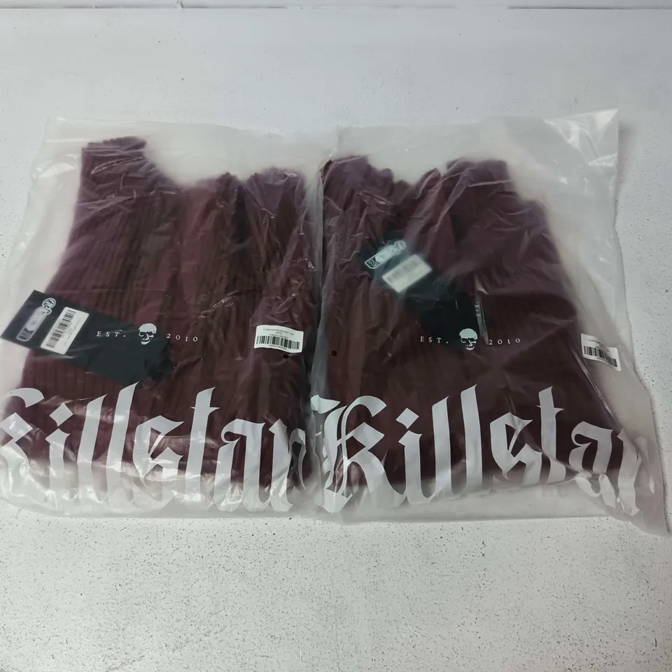 LOT OF APPROXIMATELY 20 BRAND NEW KILLSTAR DUSK EMPRESS KNIT TOPS IN RED - ALL SIZES XS