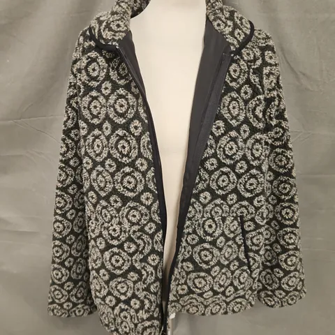 WAX TATE FLEECE JACKET IN WASHED BLACK SIZE L