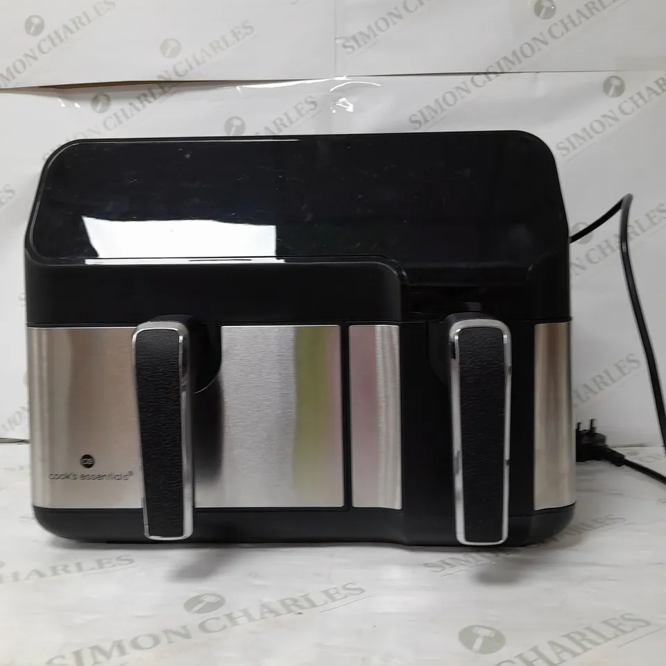 COOK'S ESSENTIALS 7.7L DUAL AIR FRYER IN BLACK