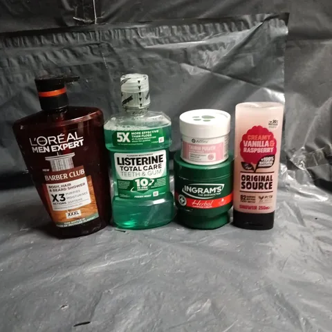APPROXIMATEY 20 ASSORTED HEALTH AND BEAUTY PRODUCTS TO INCLUDE - L'OREAL MEN EXPERT BARBER CLUB SHOWER GEL - LISTERINE TOTAL CARE MOUTHWASH AND ORIGINAL SOURCE SHOWER GEL