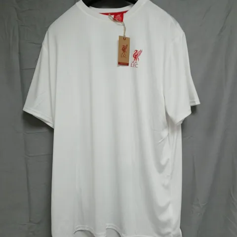 LIVERPOOL FC MEN'S POLY TEE WHITE – XL