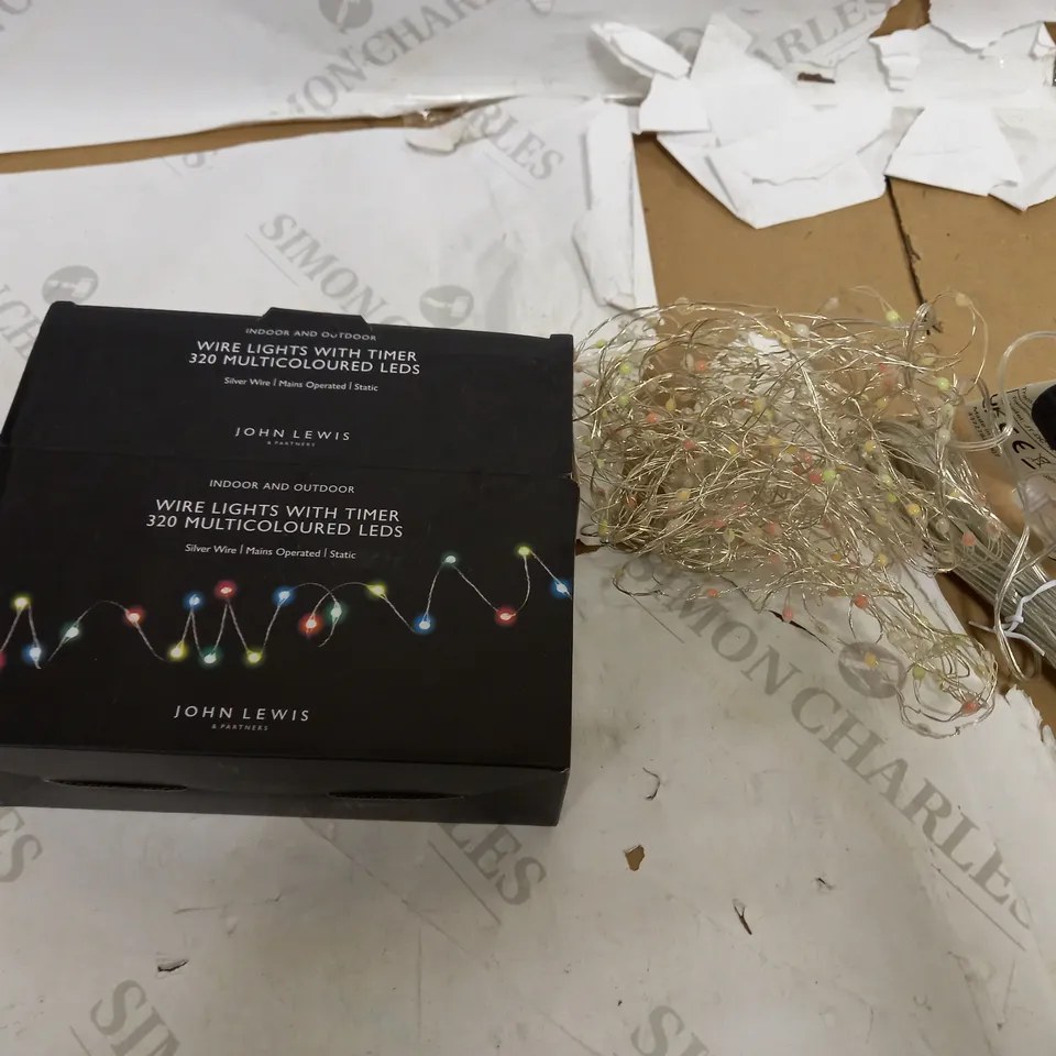 WIRE LIGHTS WITH TIMER 320 MULTICOLOUREDLEDS 