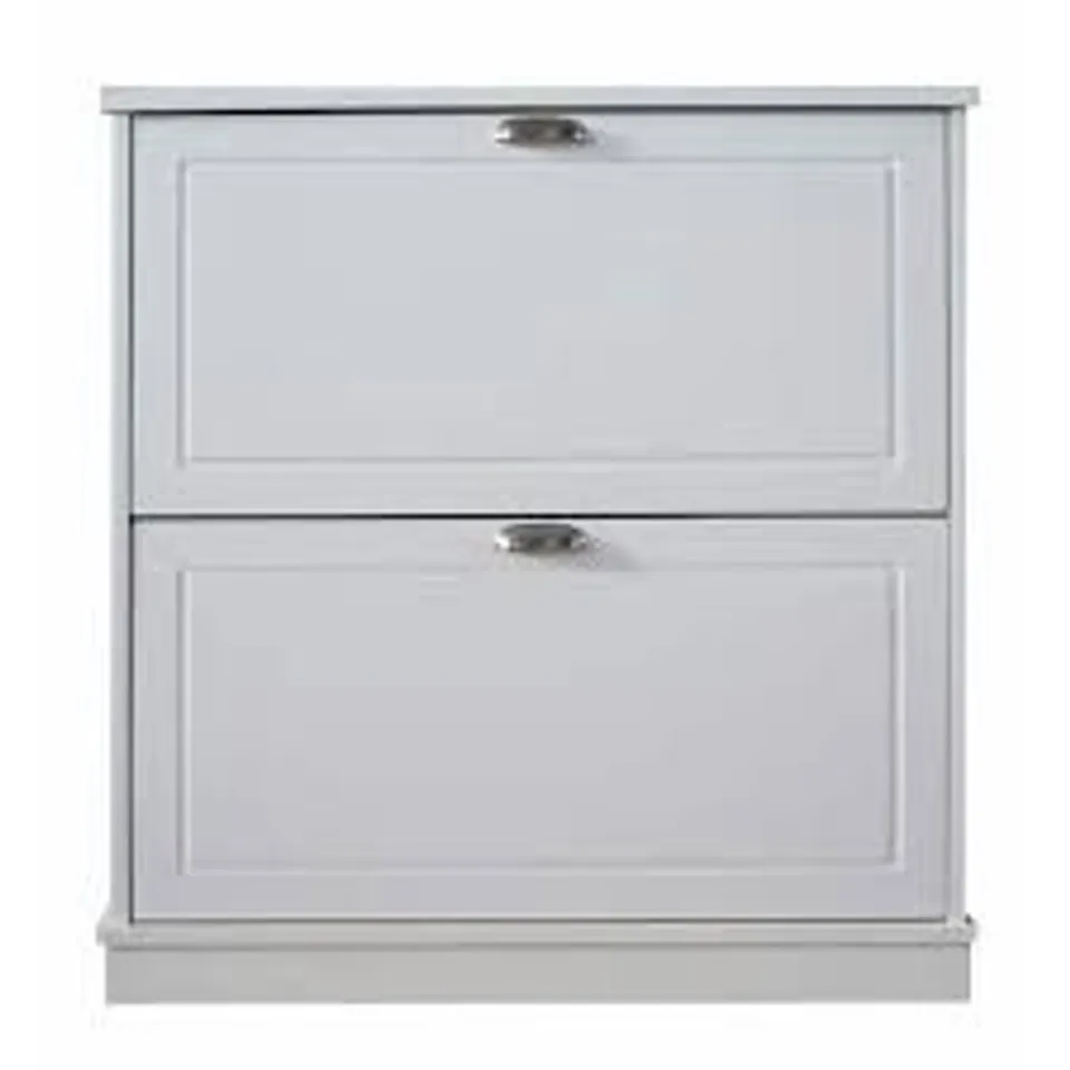 BRAND NEW BOXED SHOE STORAGE CABINET IN WHITE 