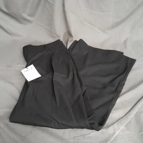 TALA WIDE LEG TAILORED TROUSERS IN BLACK SIZE M