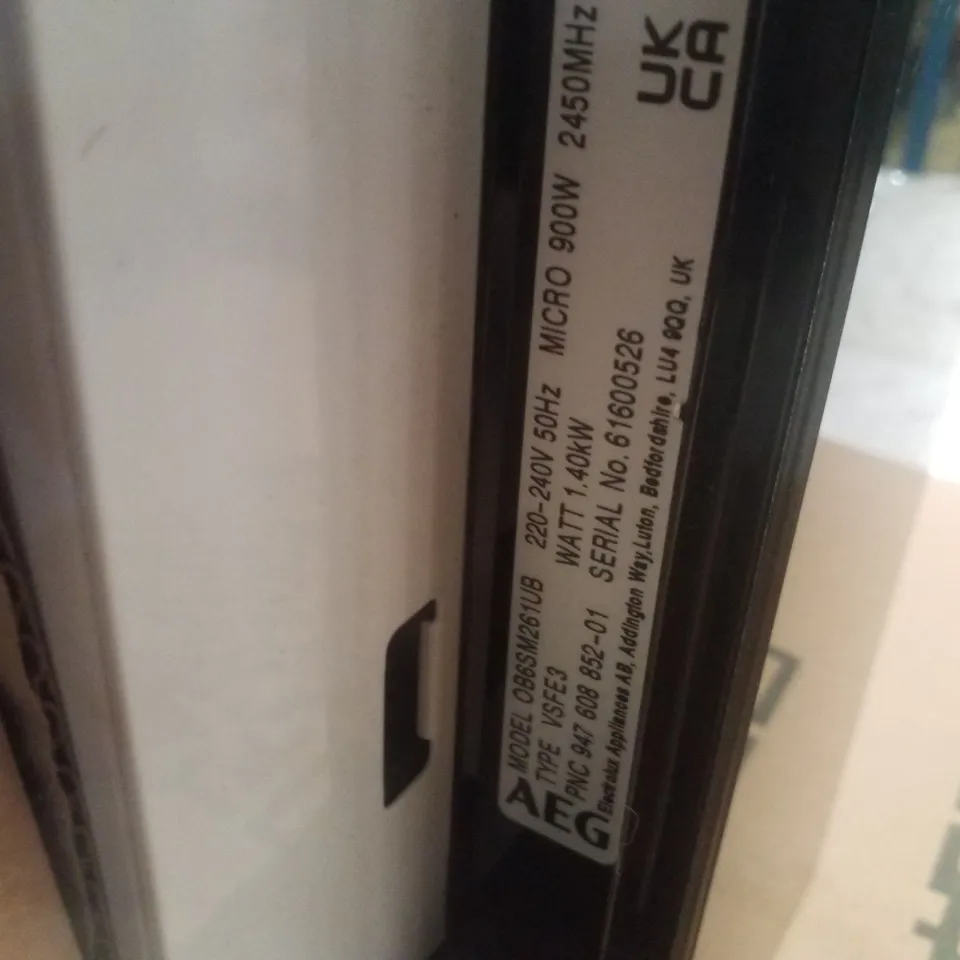 BOXED AEG OB6SM261UB BUILT-IN COMPACT SOLO MICROWAVE - BLACK