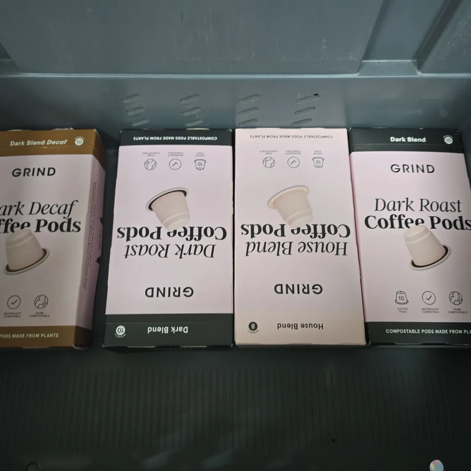 LOT OF ASSORTED GRIND COFFEE POD PACKS - APPROXIMATELY 210 PODS