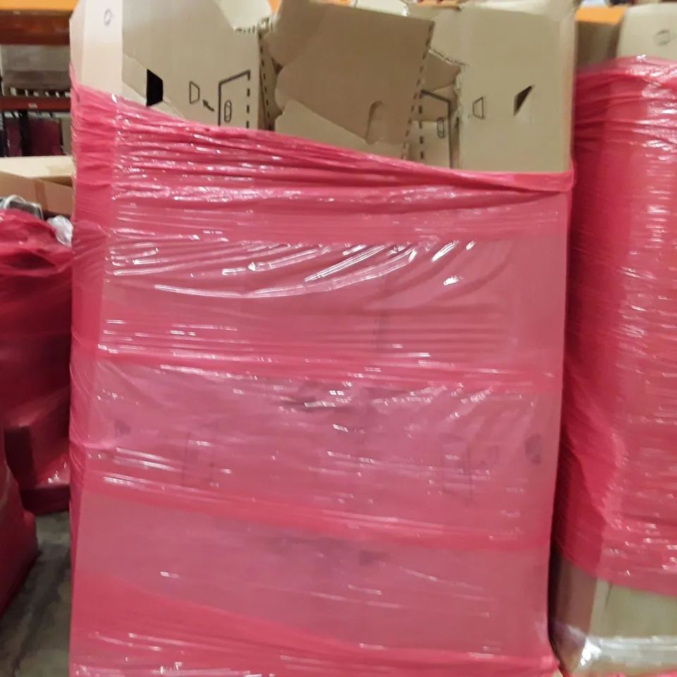 PALLET OF ASSORTED HOUSEHOLD ITEMS TO INCLUDE AIR FRYER, BAGS, CAMPING CHAIRS AND PICTURE FRAMES ECT