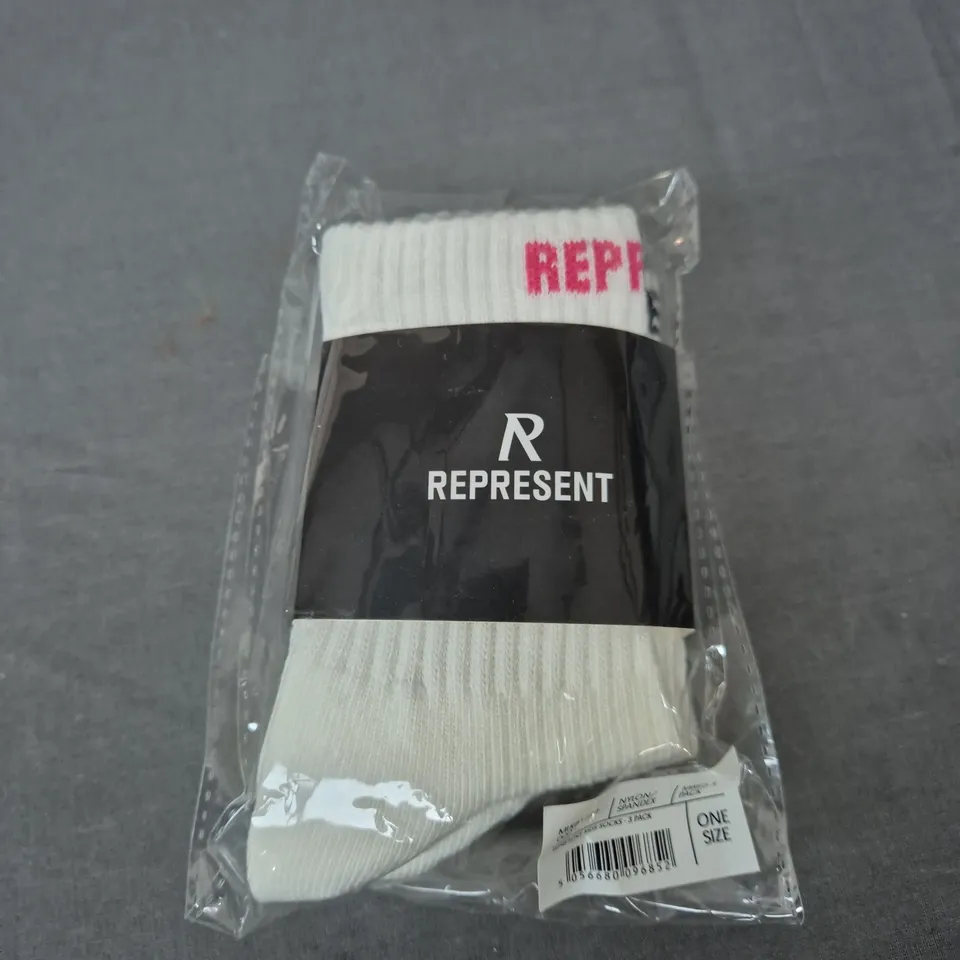 KIDS REPRESENT CREW SOCKS - X3