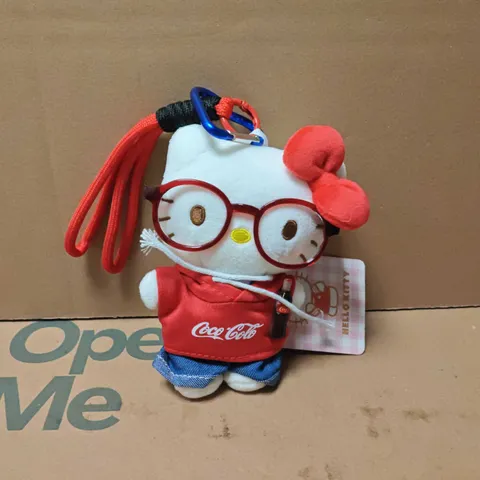HELLO KITTY COCA COLA THEMED PLUSHIE WITH CARBINER