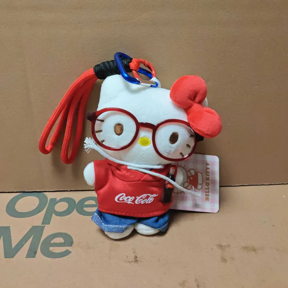 HELLO KITTY COCA COLA THEMED PLUSHIE WITH CARBINER