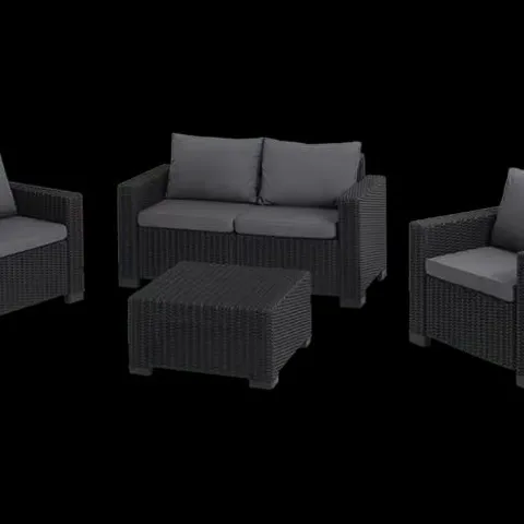 BOXED KETER CALIFORNIA 4 SEATER LOUNGE SET (3 BOXES)
