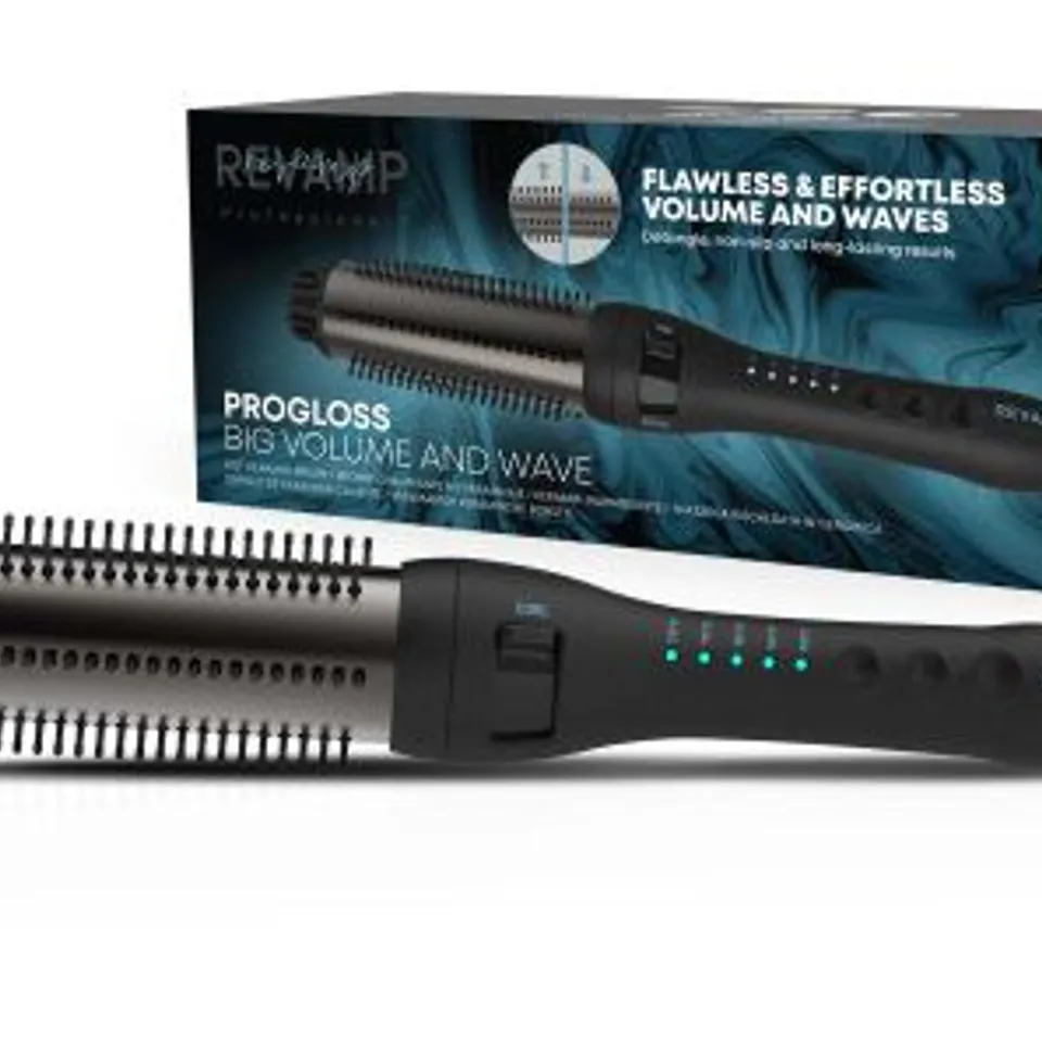 BOXED REVAMP PROGLOSS BIG VOLUME AND WAVE HOT CERAMIC BRUSH