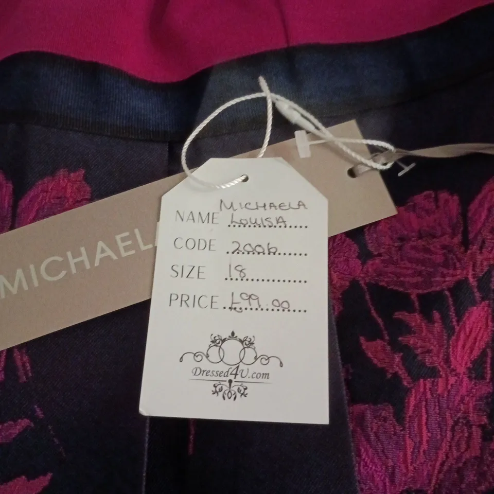 MICHAELA LOUISA PURPLE DRESS UK 18 TAGGED