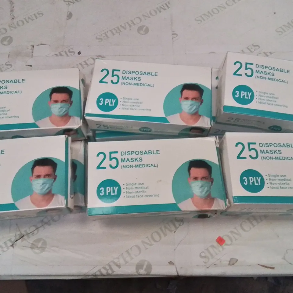 12 PACKS OF NON MEDICAL FACE MASKS X25