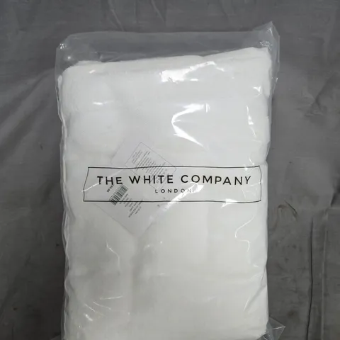 THE WHITE COMPANY WHITE CLASSIC DOUBLE BORDER SUPER JUMBO TOWEL WHITE 115 X 180CM