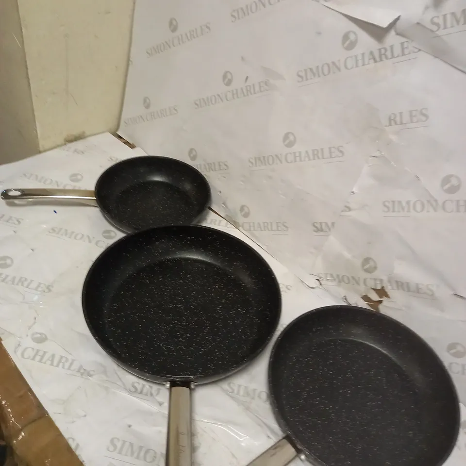JEAN PATRIQUE STONETASTIC GRANITE NON-STICK FRYING PAN SET