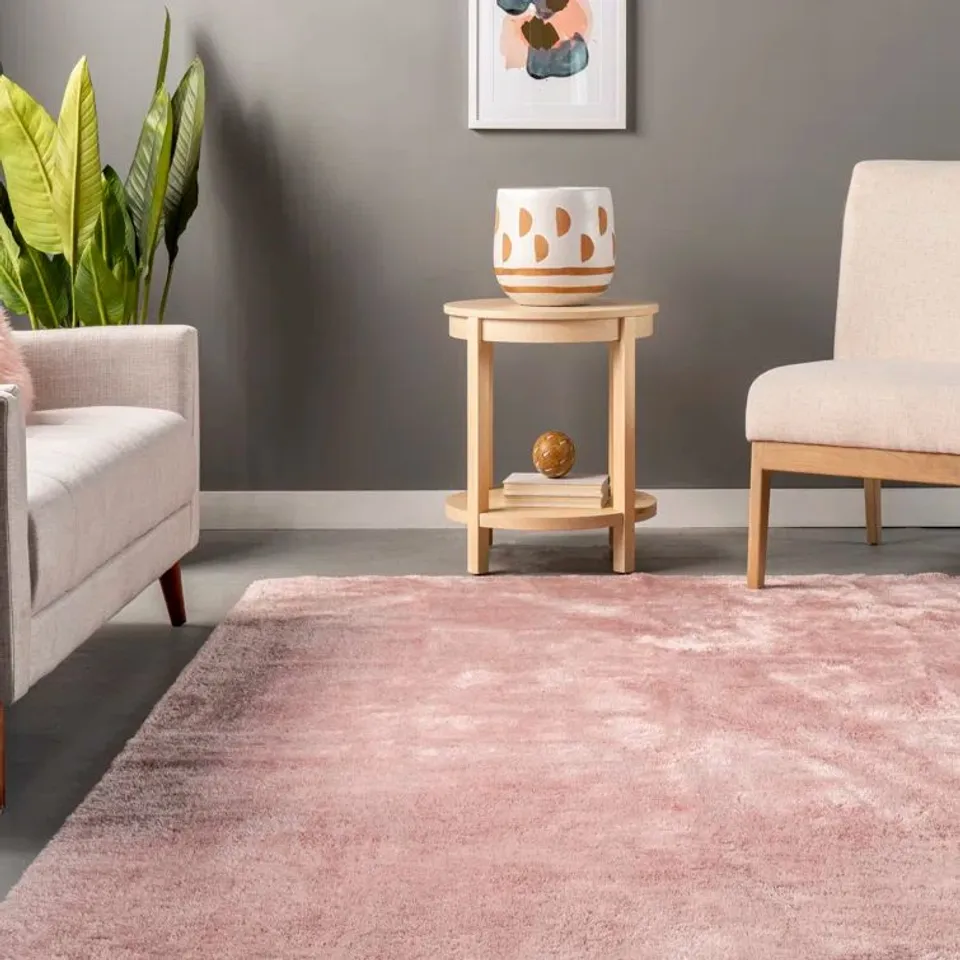 BOXED ADONIAH MACHINE WOMEN / POWER LOOMED PINK RUG - 3 x 5'