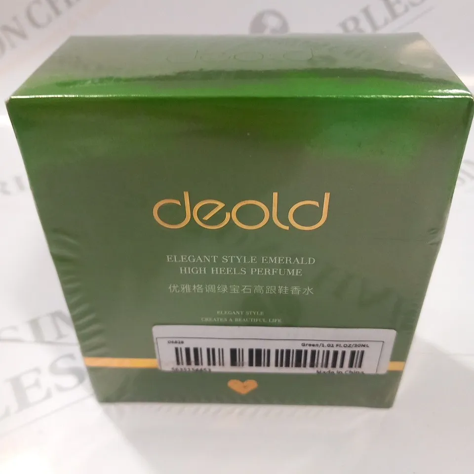 BOXED AND SEALED DEOLD ELEGANT STYLE EMERALD HIGH HEELS PERFUME 30ML