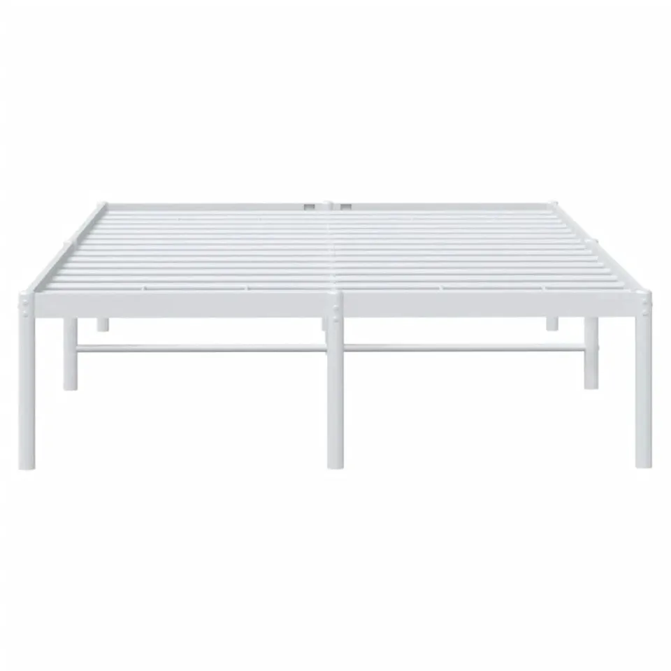 BOXED METAL BED FRAME 135×190CM - WHITE