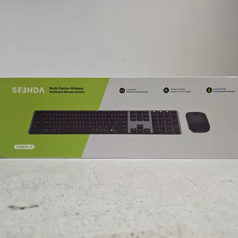 SEENDA SKM64-3 MULTI-DEVICE WIRELESS KEYBOARD & MOUSE COMBO